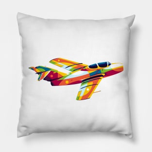 MiG-15 in Pop Art Pillow