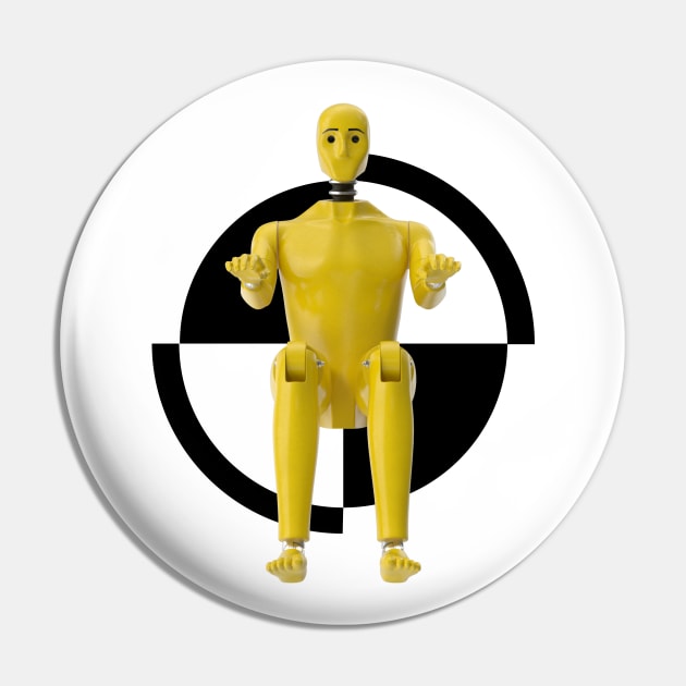 Crash Test Dummy Yellow Man Testing Car Crash Pin by ActivLife