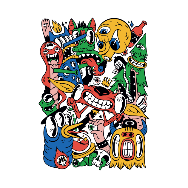 Colorful Collage of Monster Doodles by SLAG_Creative