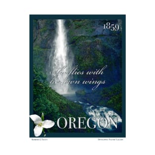 Oregon Waterfall Poster T-Shirt