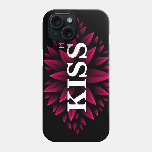 Kiss Me. Beautiful lips made of red leaves. Phone Case by ecodo