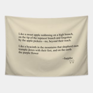 Sappho Poem (The Girl) (Apple) Tapestry