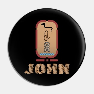 JOHN-American names in hieroglyphic letters-JOHN, name in a Pharaonic Khartouch-Hieroglyphic pharaonic names Pin