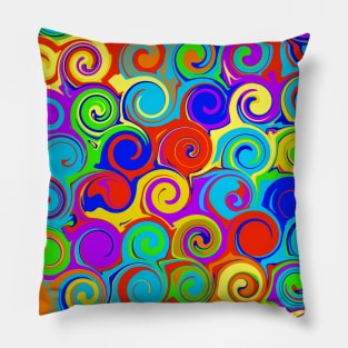 Liquid Color Swirl Pattern Pillow