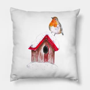 Cute Robin Bird Pillow