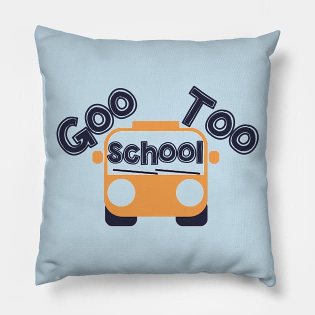 school bus Pillow by Ahmed ALaa