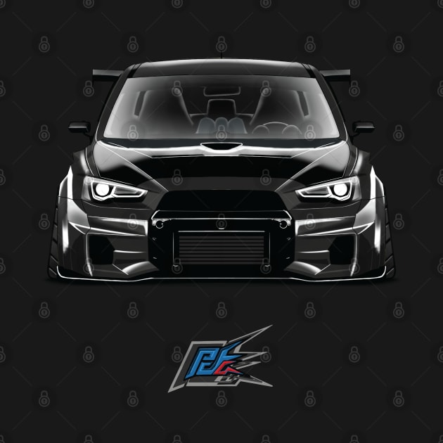 varis mitsubishi evox black by naquash