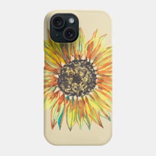 Big beautiful watercolor sunflower Phone Case