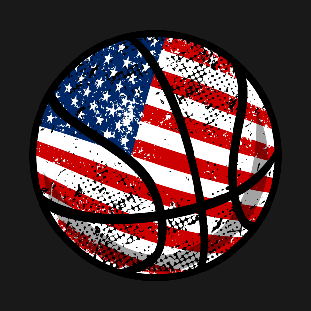 Basketball American Flag 4Th Of July by schaefersialice