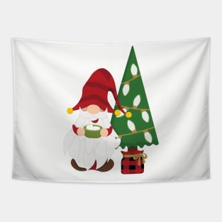 Christmas Gnome with Hot Chocolate Tapestry