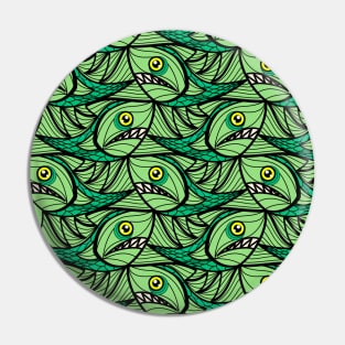 Escher Fish Pattern XIII Pin