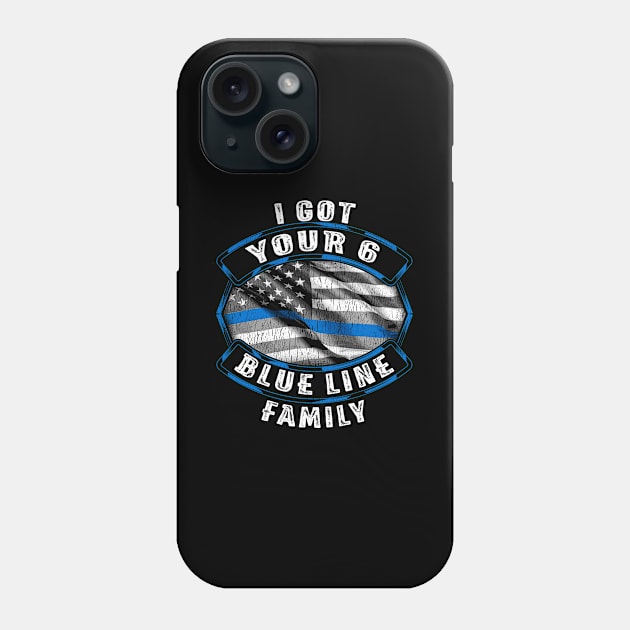 I Got You 6 Blue Line Family Phone Case by guitar75