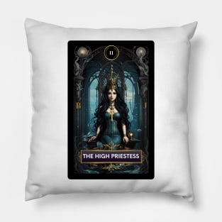 The High Priestess Mermaid Tarot Card Pillow