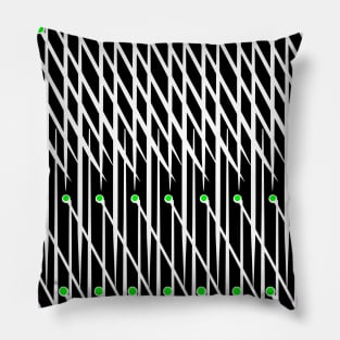 Black and white needle work pattern Pillow