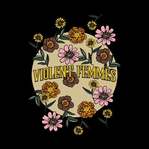 Violent Femmes Name Personalized Flower Retro Floral 80s 90s Name Style by Ancientdistant