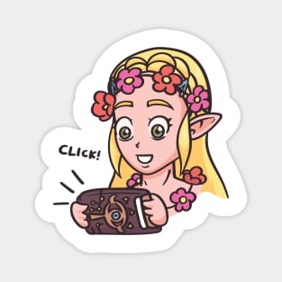 Blonde Tourist Elf - Gaming Summer Magnet