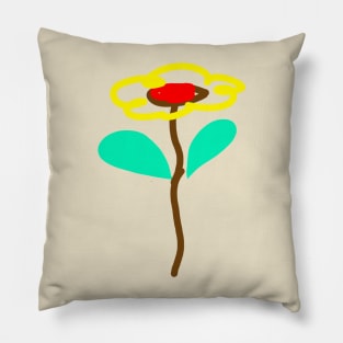 Flower sketch Pillow