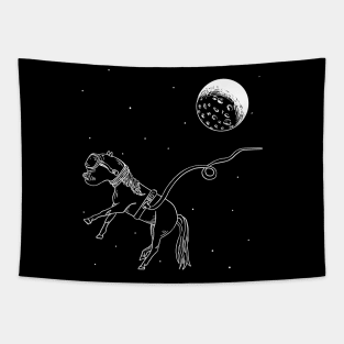 Astronaut Horse in Space Tapestry