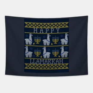 Happy Llamakkah Hannukah funny Tapestry