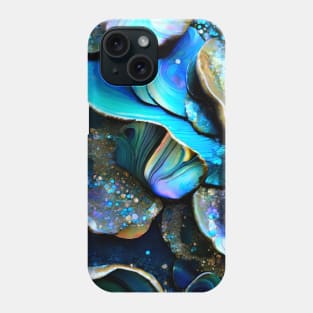 A Blue Coral Texture With Glitter Phone Case