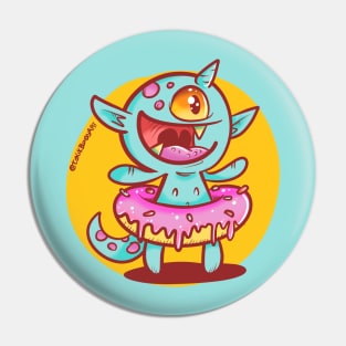 donut monster Pin