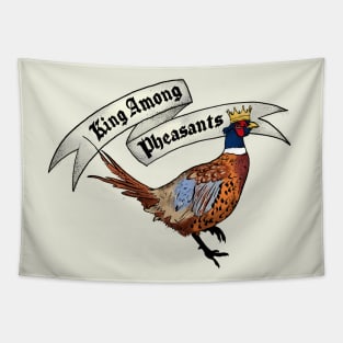 King Among Pheasants Tapestry