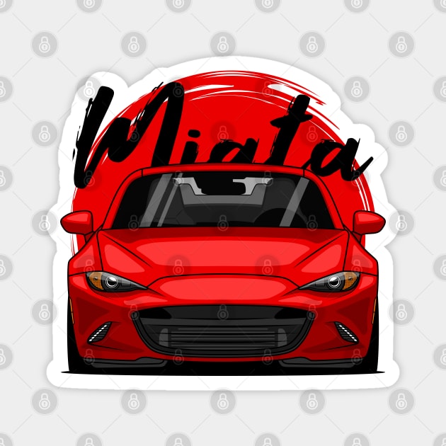 Red Miata MX5 ND Magnet by GoldenTuners