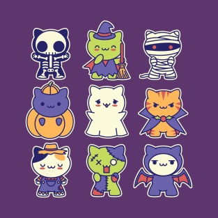 Kawaii Halloween Kitties T-Shirt