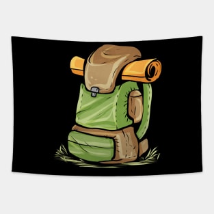 Backpack For Hiking And Camping Tapestry