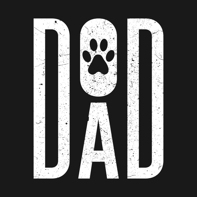 Dog Dad - Funny Dog Paw by Yazdani Hashmi