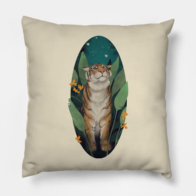 Tiger grove Pillow by LauraGraves