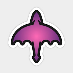 Purple Hot Pink Simple Dragon Design Magnet