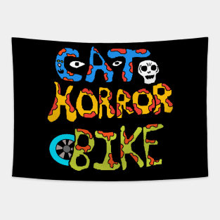 cat horror bike Tapestry