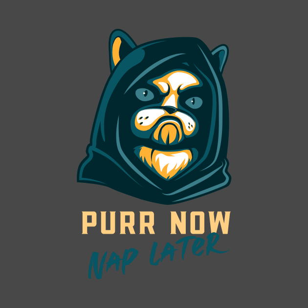 Purr Now Nap Later by Funky Chicken Apparel