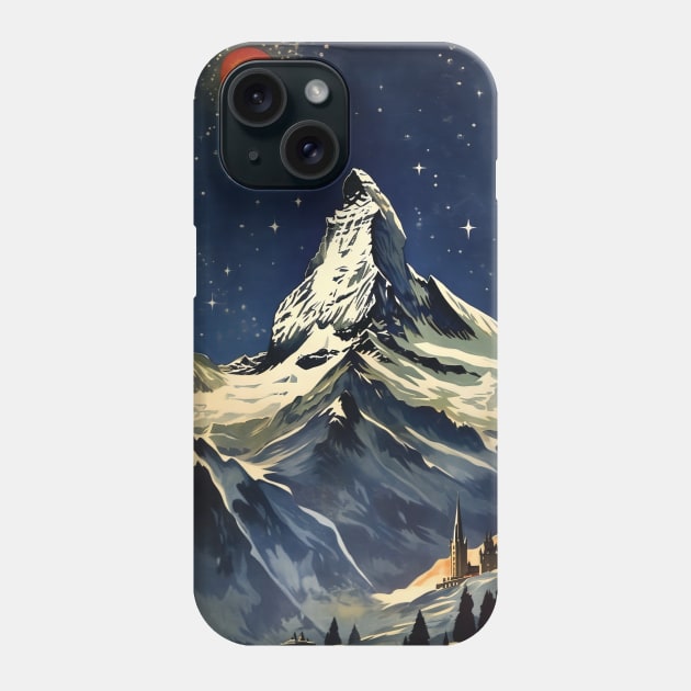 Matterhorn, Zermatt, Switzerland, Poster Phone Case by BokeeLee