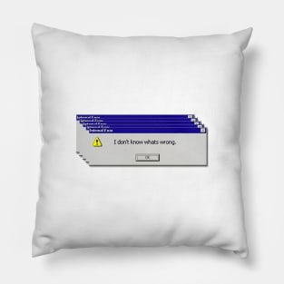 Computer browser error pop up Pillow