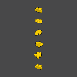 Yellow Game Meeples T-Shirt