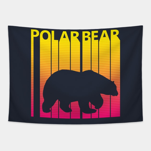 Vintage Retro Polar Bear Gift Tapestry by GWENT