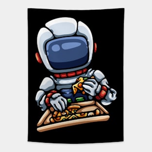 Astronaut Eating Pizza Tapestry