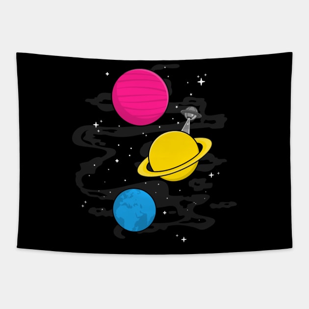 Pansexual Planets Tapestry by Fusti