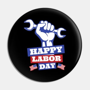 Labor Day-USA Colors Pin