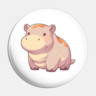 Little brown hippo Pin