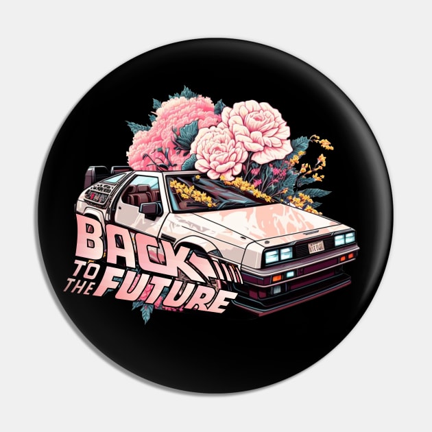 back to the future gift,pinky floral delorean car,time travel,flowers Pin by teenices