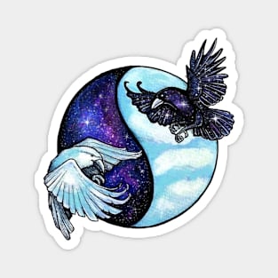 Yin and Yang Ravens Magnet