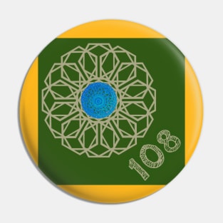 108 Mandala Logo Pin