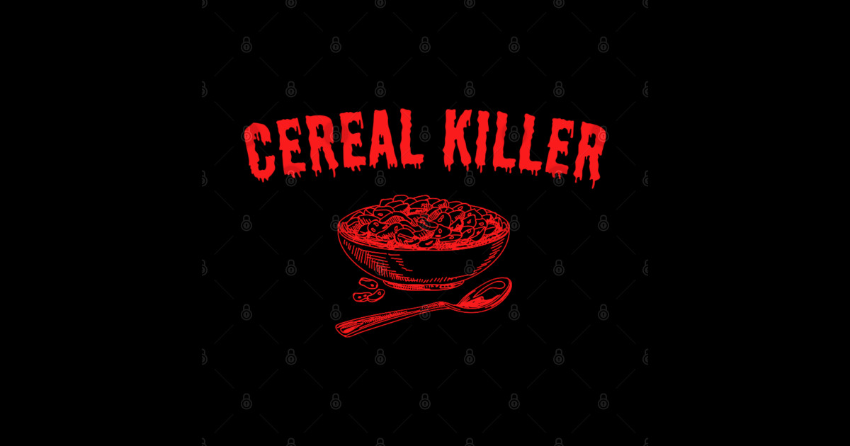 Cereal Killer Funny Breakfast Cereal Parody Cereal Sticker TeePublic