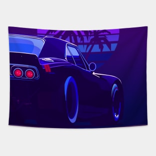 Dodge Charger in retro bg Tapestry