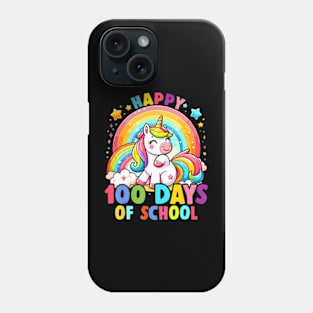 Happy 100Th Day Of School Unicorn 100 Days Of School Teacher Phone Case