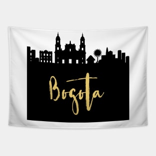 BOGOTA COLOMBIA DESIGNER SILHOUETTE SKYLINE ART Tapestry