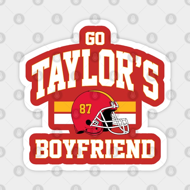 Taylor And Travis Go Taylor's Boyfriend (Font / Back Print) Magnet by Burblues